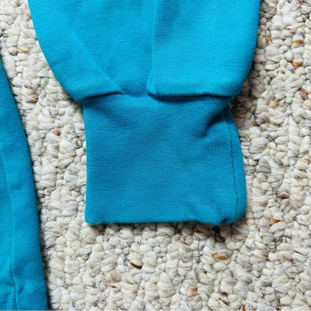 Columbia Vintage Mock Neck Long Sleeve Womens XL Teal Single Stitch 90s Pullover - Picture 8 of 8